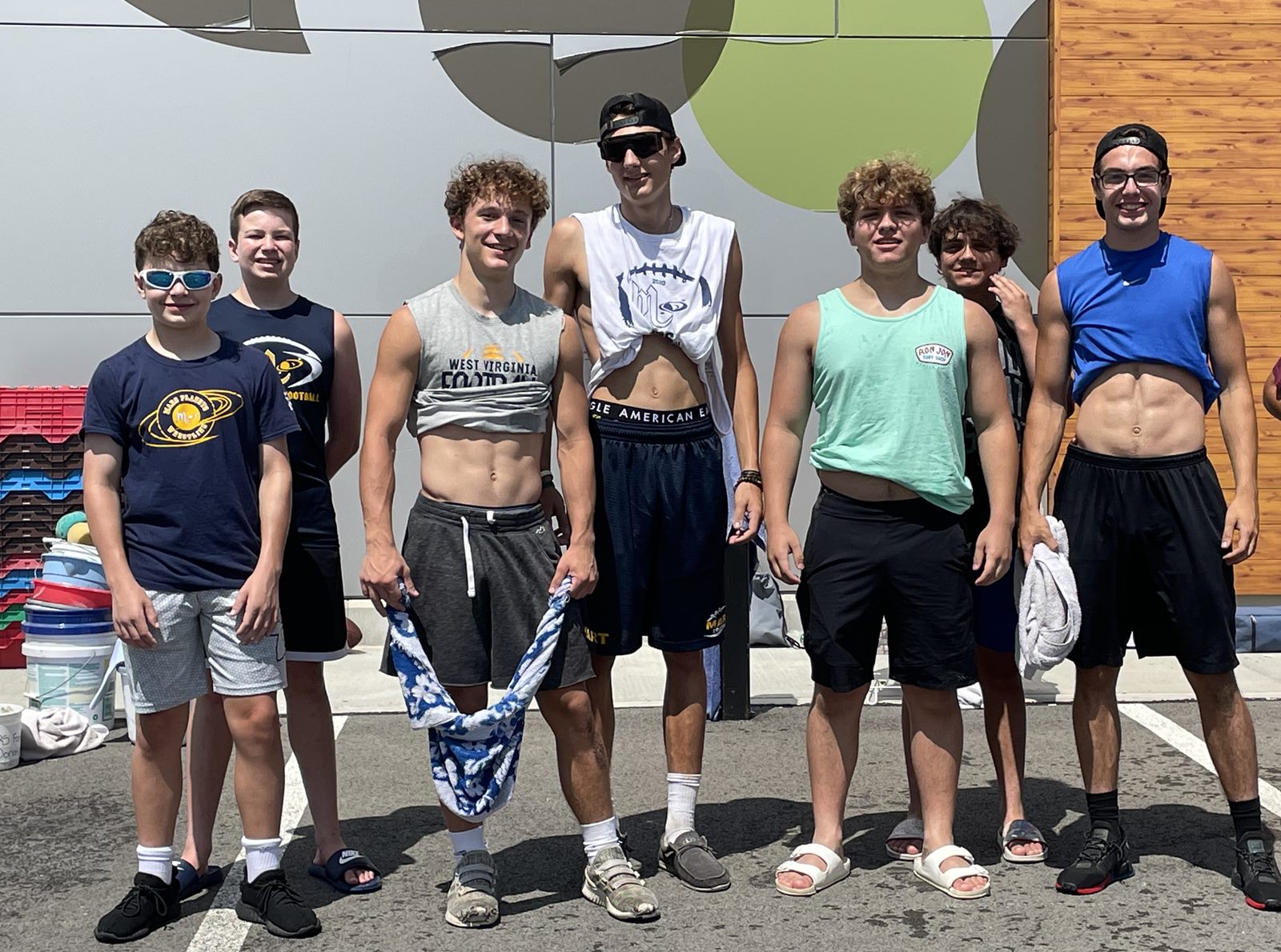 Players at the 2021 car wash at American Natural