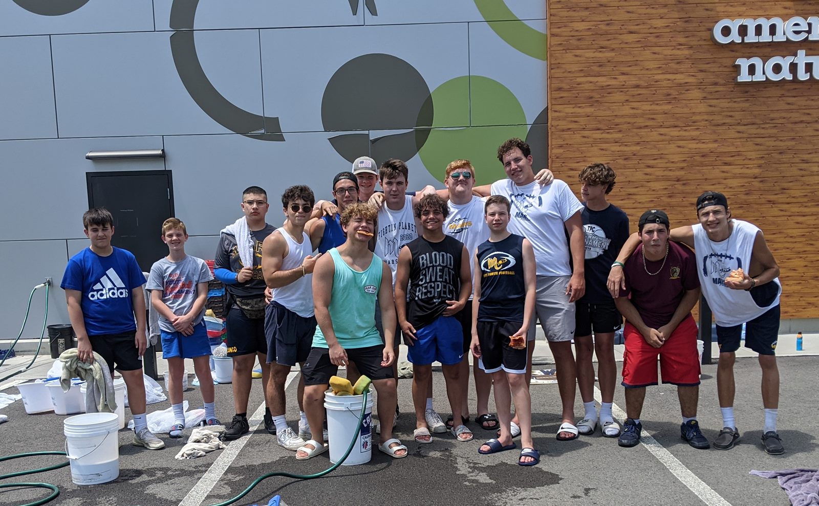 Players at the 2021 car wash at American Natural
