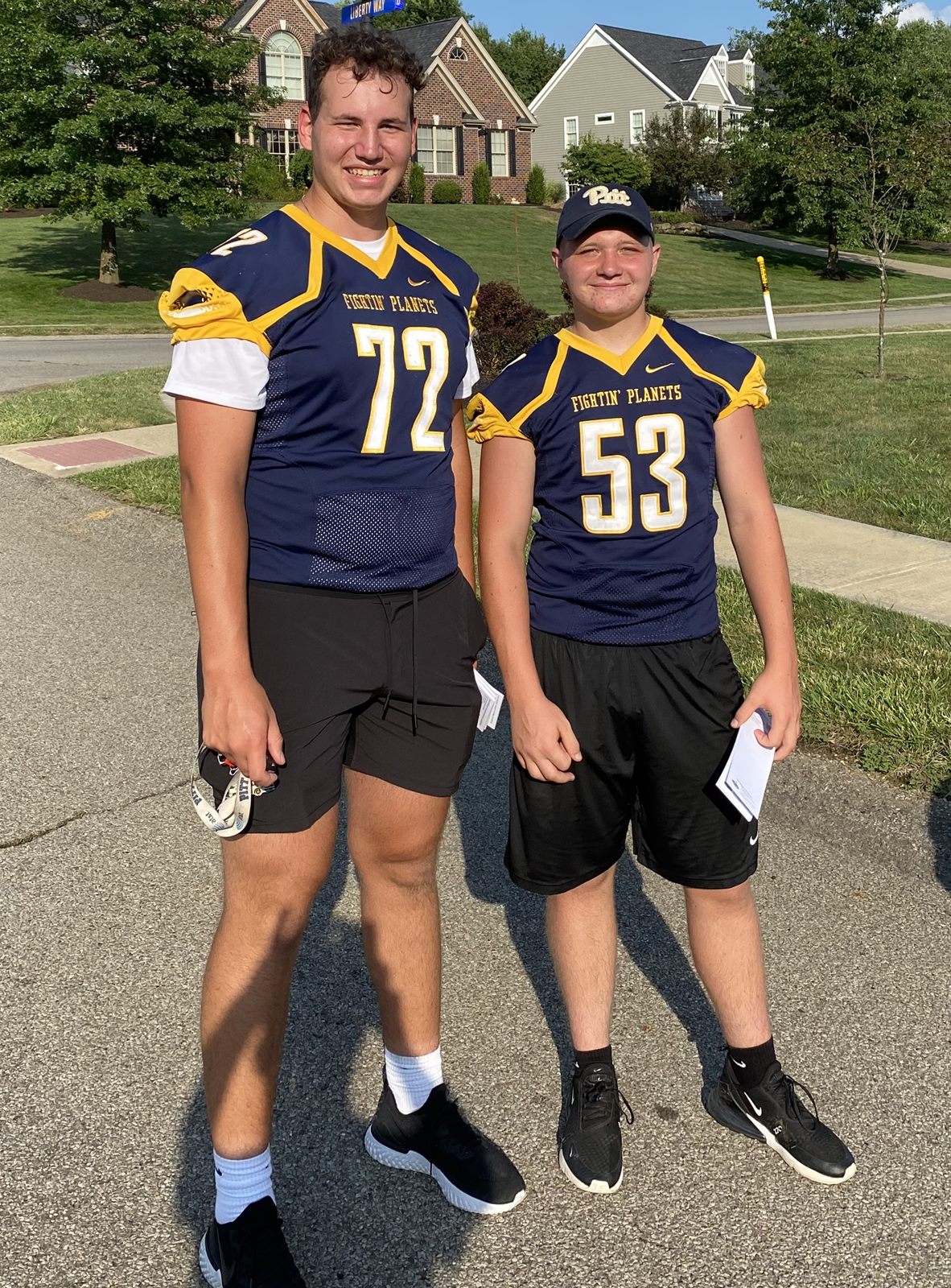 Two Mars Planets players at the Community Drive