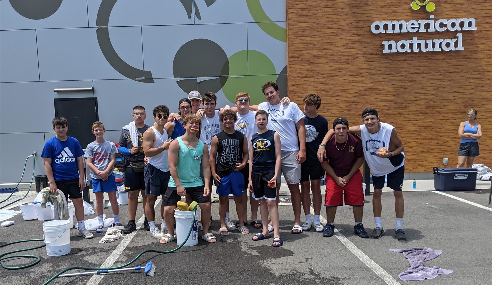 Players at the car wash at American Natural