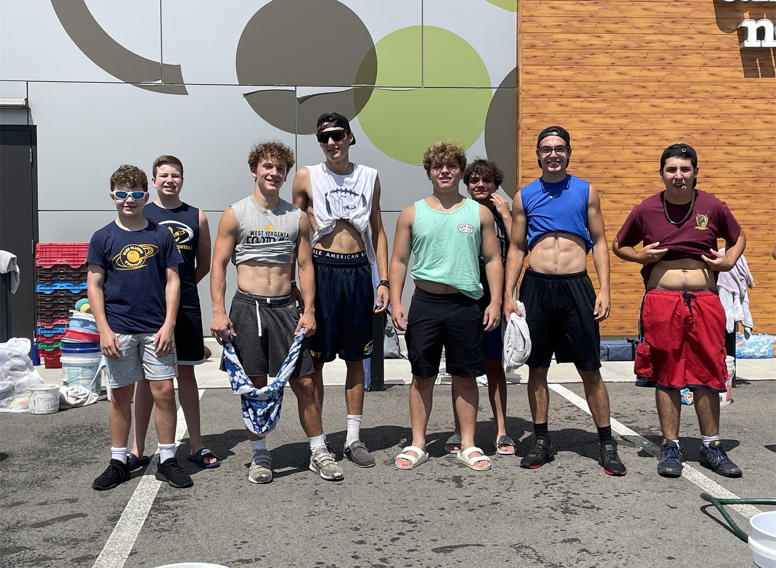 Players at the car wash at American Natural